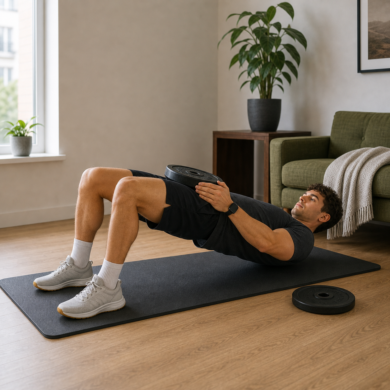 Glute bridge demonstration