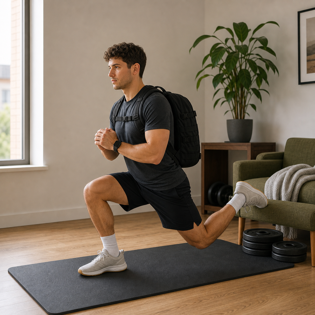 Bulgarian split squat demonstration